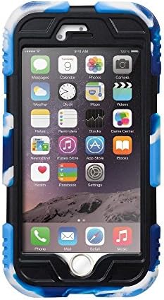 iPhone 6 Plus Case,ACEGUARDER Best Slim Heavy Duty Shockproof Anti-Dirt Silicone Cover with Kickstand and Screen Protector for Apple iPhone 6 Plus 5.5 inch(Navy/Black)
