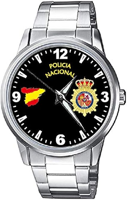 CASIO® Reloj Policía Nacional Metálico Sumergible: Amazon.es: Relojes