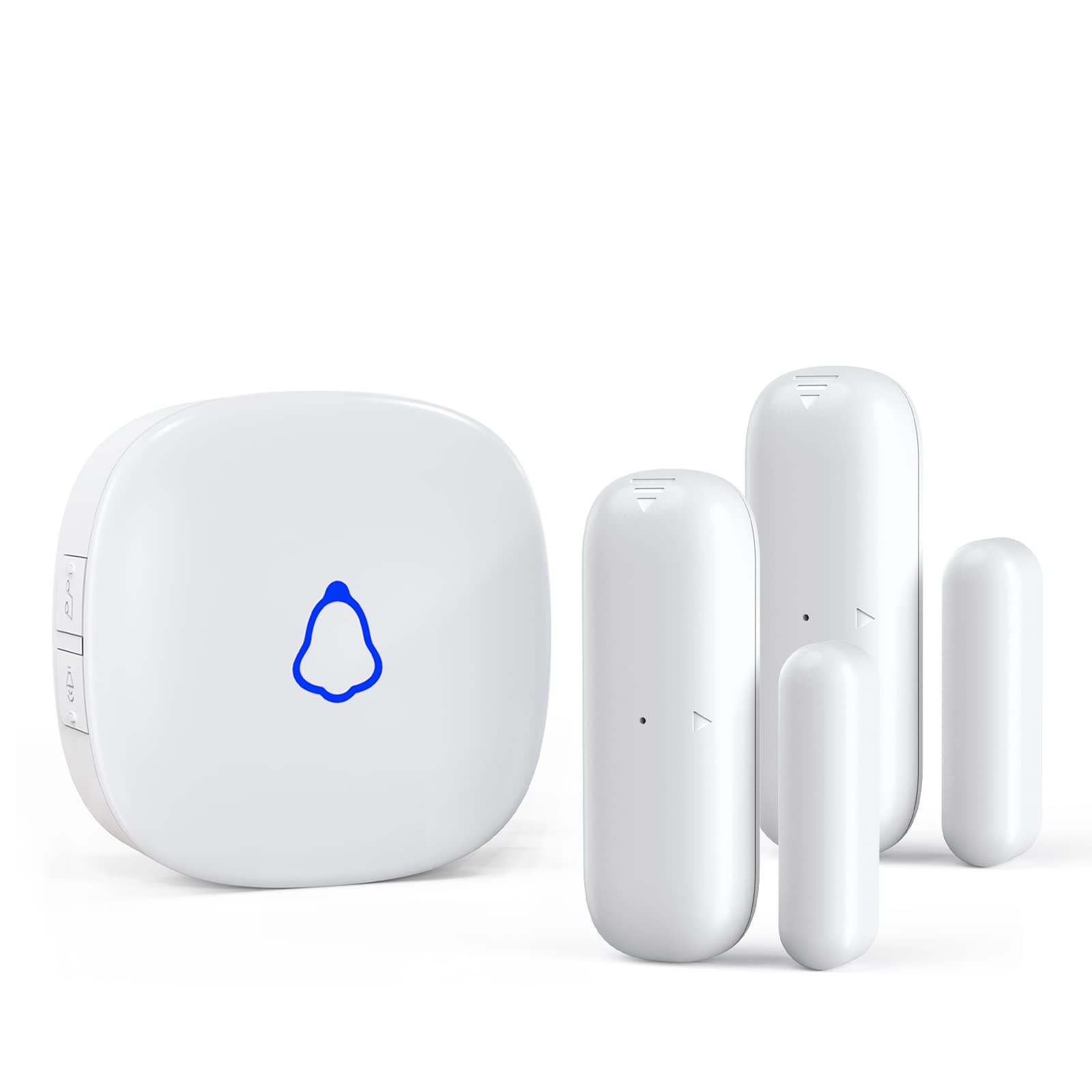 SECRUI Door Chime, Wireless Door Open Contact Sensor Alarm with 500ft Range, 58 Chimes and 5 Volume Levels for Business/Store/Home/Office When Entering, 1 Receiver + 2 Sensor Alarm, White