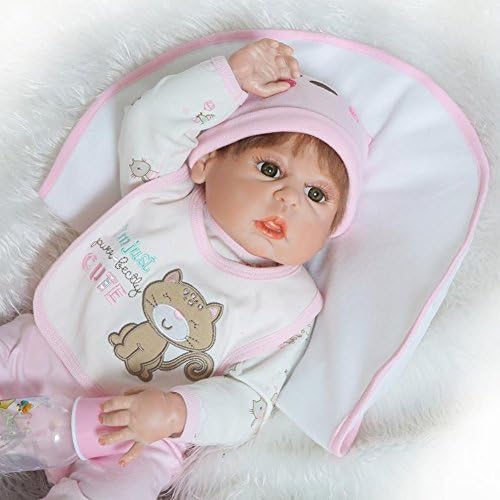 Dollshow Lifelike Full Vinyl 23inch Baby's Reborn Dolls Kids Pretend Play Toys Toddler Girl Gifts Eyes Open 57CM
