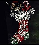 Christmas Gifts in a Sock Rhinestone Iron on Transfer