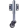 YOUNGL Free Spring Gate Wheel with Suspension 2 Inch Polyurethane Swivel Caster Mute Flat Loaded Roller