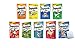 Temptations Huge Variety Pack, All 9 Flavors: Chicken, Salmon, Seafood Medley, Turkey, Tuna, Catnip Fever, Beef, Surfer, Cookout and 1 Pet Paws Notepad (9 Bags Total, 3 Ounces each)