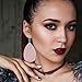 8 Pairs Leather Earrings Lightweight Teardrop Earrings - Handmade Leaf Dangle Antique Looking Faux Leather Petal Earrings for Women (Earth Color)