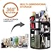 Makeup Organizer, Sexgene 360° Rotating Adjustable Multi-Function Cosmetic Storage Display Box Multilayer Large Capacity, Fits Jewelry, Makeup Brushes, Lipsticks and More, Round (Black)