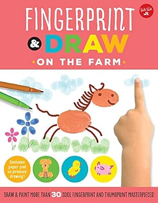 Fingerprint Draw On The Farm Draw Paint Over 30 Cool Fingerprint And Thumbprint Art Masterpieces Balart Maite Amazon Com Au Books