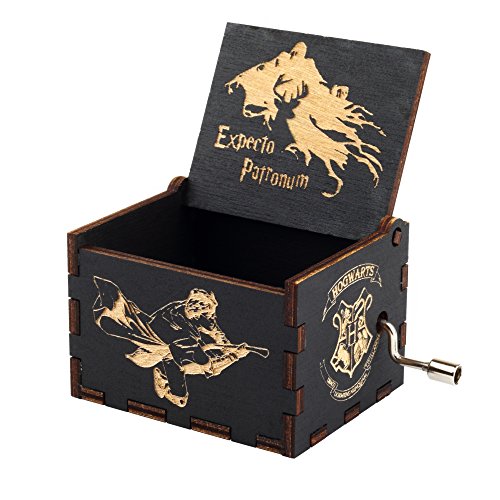 Hedwig's Theme Harry Potter Music Box Wooden Personalised Magic Hogwarts Hand Cranked Movement