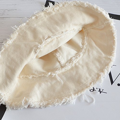 Kentop Hut Bob Fischerhut aus Baumwolle Sonnenhut Faltbarer Hut Anglerhut Stil konische Kanten Mode einfarbig (Grau) – Bild 5