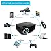 Wsky T21 1800 Lumens LCD LED Portable Video Projector, Multimedia Home Theater Projector, Support HD 1080P for Outdoor Movie Night, iPhone, DVD Player, TV Box and HD Games with Free HDMI Cable!