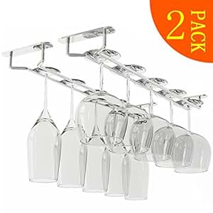 Estante colgante para copas de vino de 35 cm de Newthinking, de acero