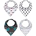 Baby Bandana Drool Bibs, Unisex 4 Pack Gift Set for Drooling and Teething Boys and Girls, Soft and Absorbent Cotton by Farnod Baby