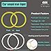 Everbright 2-Pack【 90MM 3.54″,12V White Car Angel Eye 】 COB Light Halo Circle Ring Head Light Lamp for BMW Benz Headlight
