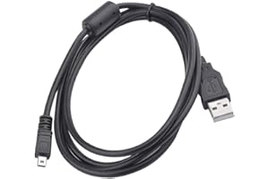 Adhiper UC-E6 USB Date Cable Replacement 8 Pin Transfer Cord for Nikon Digital Camera UC-E16 UC-E17 SLR DSLR D3300 D750 D7200 Coolpix L340 L32 A10 P520 S6000 S9200 S6300 and More (1.5m/Black)