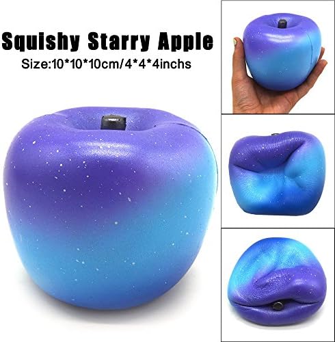 Bekia Starry 10cm Apple Cream Scented Squishy Slow Rising Squeeze Strap Kids Toy Gifts
