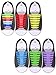 6 Pairs No Tie Shoelaces Silicone Elastic Athletic Sport Shoe Lace (Multi-color, Sky Blue, Green, Yellow, Purple, Red)