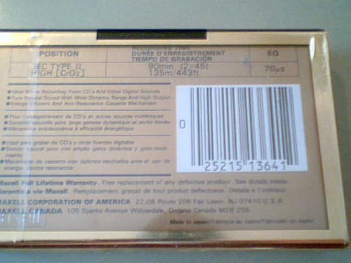 Maxwell XLII90 High Bias one cassette, 90 minutes Recording IEC Type II High - Thumbnail 7