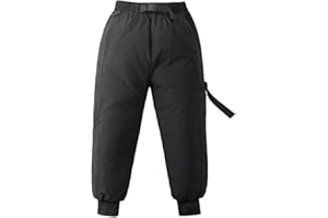 Youth Insulated Snow Pants Boys Girls Winter Waterproof Ski Trousers Quilted Windproof Bubble Pants Thick Jogger Snowpants