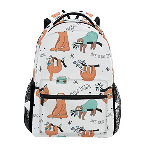 Bookbags Amazon Sloth Backpack ZZKKO Cartoon Cute Sloth Backpacks