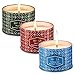 Scented Candles Soy Wax Aromatheray Candle 8.5 Oz tinplate, Set of 3 (Vanilla Lemongrass and Peach)