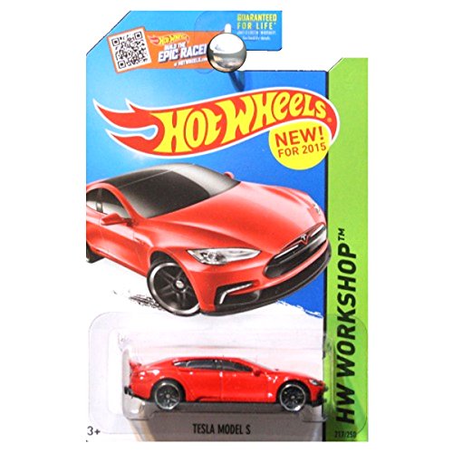 Hot wheels 2015 hw workshop tesla model s 217/250, red