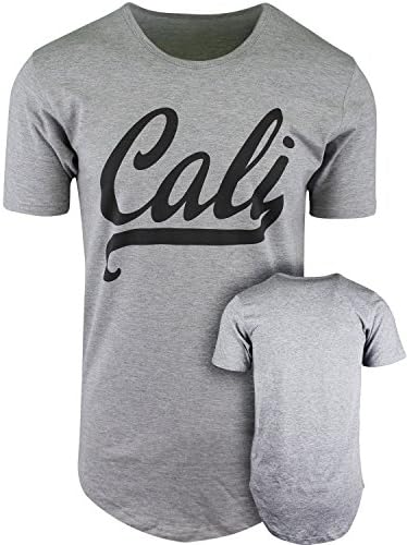 Heather Gray Cali Elong Crew Neck Drop Tail Shirt Shirt L