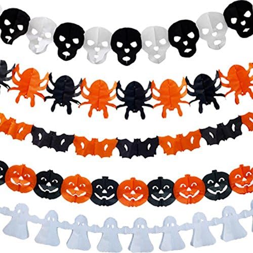 Pumpkin Bats Spider Ghosts Skulls Hanging Props for Halloween Party Indoor Wall Decorations (Pumpkin)