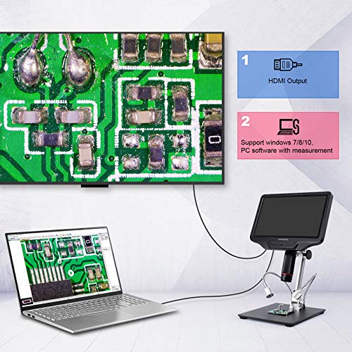 Andonstar AD409 HDMI-Digitalmikroskop, 10,1-Zoll-LCD-Bildschirm-Lötmikroskop, 300-fache elektronische USB-Mikroskopkamera für professionelles PCB-Löten – Bild 6