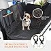 Mpow Dog Car Seat Covers with Mesh Visual Window, More Durable Scratchproof Dog Seat Cover for Back Seat with 2 Dog Seat Belts & Storage Pockets, Non-Slip Washable Dog Car Hammock for Different Cars