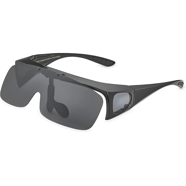 Pink Ribbon Polarized Fit Over Sunglasses For Night Driving - Large Size, Wear Over Reading Glasses, Yellow Tint Anti-Glare - View #8