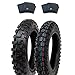 MMG Tire Set Knobby Tires Front 2.50-10 and Rear 2.75-10 with Inner Tubes TR4, Mini Dirt Bike Off road Motocross Pattern