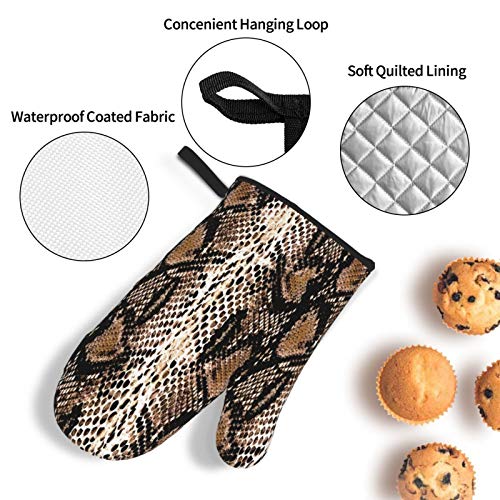 51T7Chb%2BrVL Juego de Manoplas y Porta ollas para Horno,Patrón de diseño de Fondo de Serpiente,Guantes y agarraderas Resistentes al… Juego de Manoplas y Porta ollas para Horno,Patrón de diseño de Fondo de Serpiente,Guantes y agarraderas Resistentes al… - Imagen 6