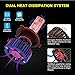 AUXITO H4 9003 Led Headlight Bulbs ZES Led Chips 6500K Xenon White 8000 Lumens All-in-One Automobile Hi/Lo beam LED Headlight Conversion Kit (New Version)