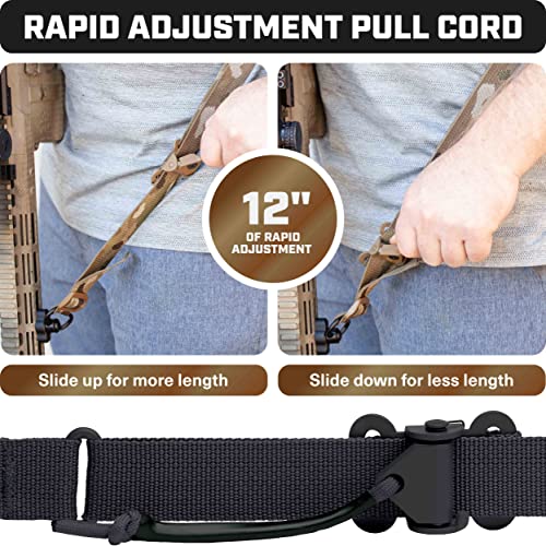 TACTICON BattleSling Elite Padded Quick Adjust QD 2 Point Rifle Sling