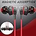 Gaming Earphones,Pasuwisma Earbuds Wired Stereo Bass in-Ear Headphones E-Sport Noise Cancelling Compatible with Mic, HiFi with Extension Cable and Adapter for PC, Laptop and Cellphones. (red)thumb 2