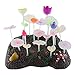 Saim® Glowing Effect Artificial Lotus Root, Leaves and Flowers for Fish Tank Decoration Plastic Aquarium Ornament