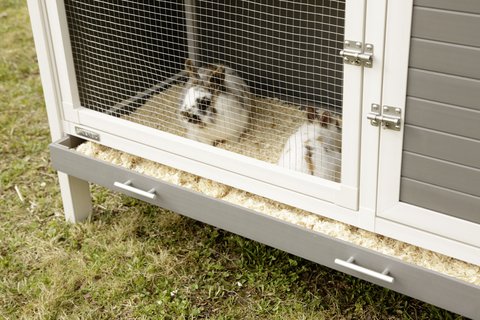 Kerbl 81730 ECO - Kunststoffstall Samy für Nager, Kunststoffwanne, WeiÃ/Grau, 1 Stück (1er Pack) – Bild 5