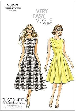 Amazon Vogue Patterns Very Easy Vogue ワンピース型紙セット サイズ Us8 10 12 14 16 8743 型紙 パターン 通販