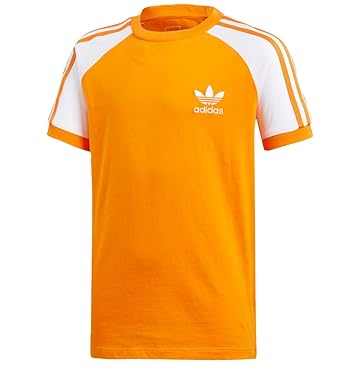 white and orange adidas shirt
