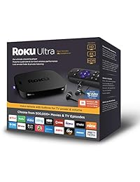 Reproductor multimedia Roku Ultra HD   4K   HDR   Control remoto de voz, buscador remoto, Ethernet, MicroSD, USB y auriculares JBL premium