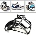 Freshday Non-slip Ice Gripper Climbing Crampons Traction Cleats, Shoes Cover for Walking, Jogging, Hiking on Snow and Ice (1 pair)