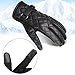 Vbiger Winter Pu Leather Warm Touch Screen Gloves, Warp-knitted Velvet Cashmere Male Gloves in Moderate Size