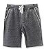 HETHCODE Men's Casual Classic Fit Cotton Elastic Fleece Jogger Gym Shorts Burnout Gray L