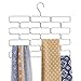 mDesign Metal Closet Rod Hanging Storage Organizer Rack - Scarf Holder for Bedroom, Coat Closet, Entryway, Mudroom - Hold Ties, Belts, Yoga Pants, Leggings, Accessories, Snag Free, 18 Section - Chrome