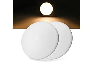 ULITECO RV Light Interior 12V, 4.5Inch RV Ceiling Dome Light, RV LED Puck Light with ON/Off Switch, 500LM Camper Lights Fixture for RV Boat Camper Trailer (3200K Warm White, 2PCS)