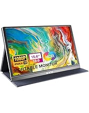 Portable Monitor - KYY 15.6inch 1080P FHD USB-C Laptop Monitor HDMI Computer Display HDR IPS Gaming Monitor w/Premium Smart Cover & Speakers, External Monitor for Laptop PC Mac Phone PS4 Xbox Switch