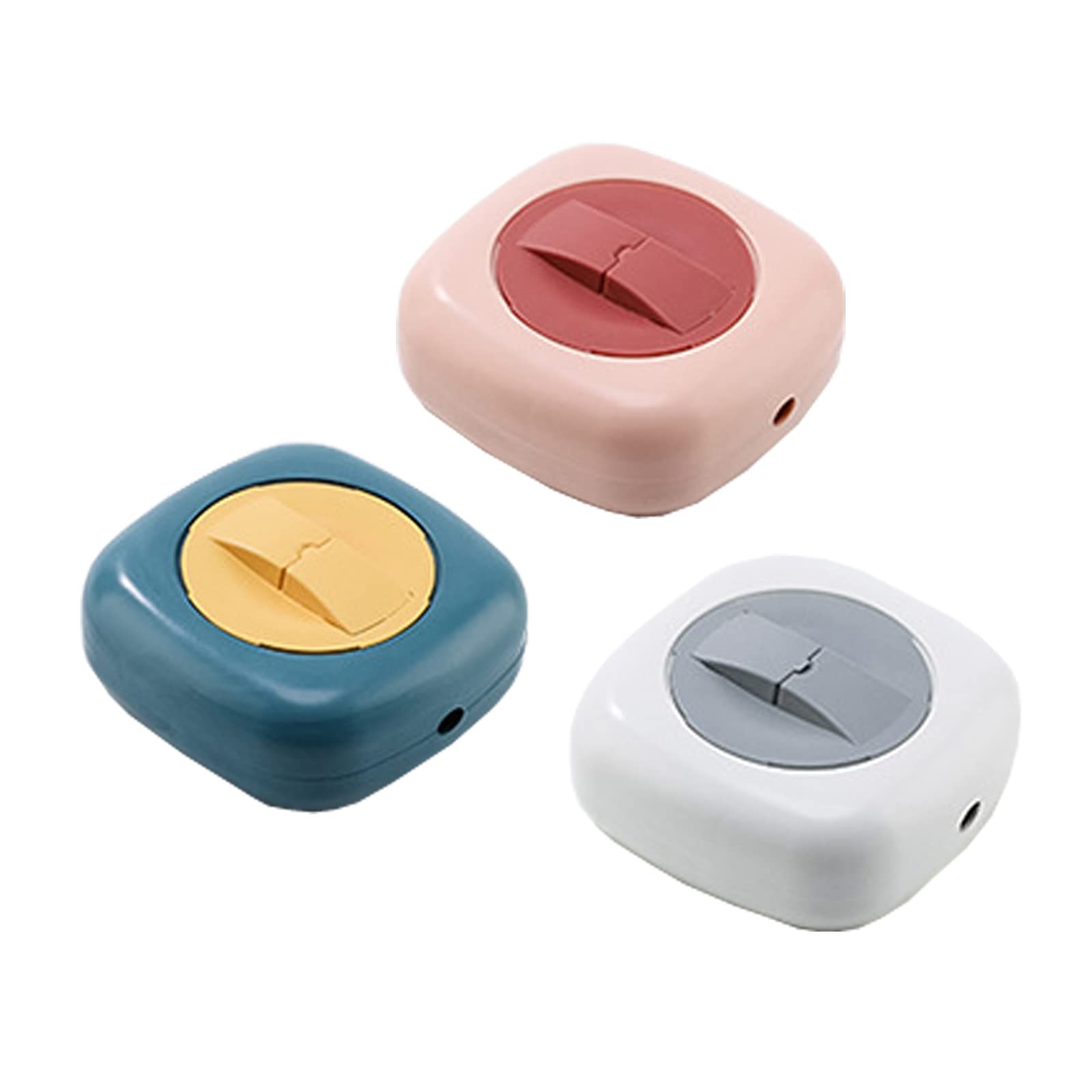 Gittcoll 3 Pack Retractable Data Cable Storage Box Cord Management Portable Cable Winder for Charging Cable Headphone for Home Office Dorm Travel (Size M)