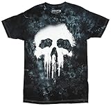 Jem Men's Marvel Punisher Tie-Dyed Halftone Graphic-Print T-Shirt (Large)