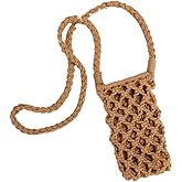 Leadigol Small Crossbody Weaving purse,Linen Crossbody Cell Phone Bag Wallet Purses,Lightweight Phone Bag for Women, Woven Handmade Clutch Purse Weaving shoulder Handbag,18cm×10cm