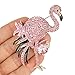 EVER FAITH Women's Austrian Crystal Graceful Enamel Flamingo Bird Brooch Light Pink Gold-Tone