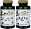 Swanson Premium Brand St. John's Wort 375mg -- 2 Bottles each of 120 Capsules